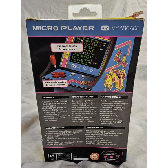 7" My Arcade Ms. Pac-Man Micro Player Retro Arcade Miniature Collectible Retro - Picture 4 of 13